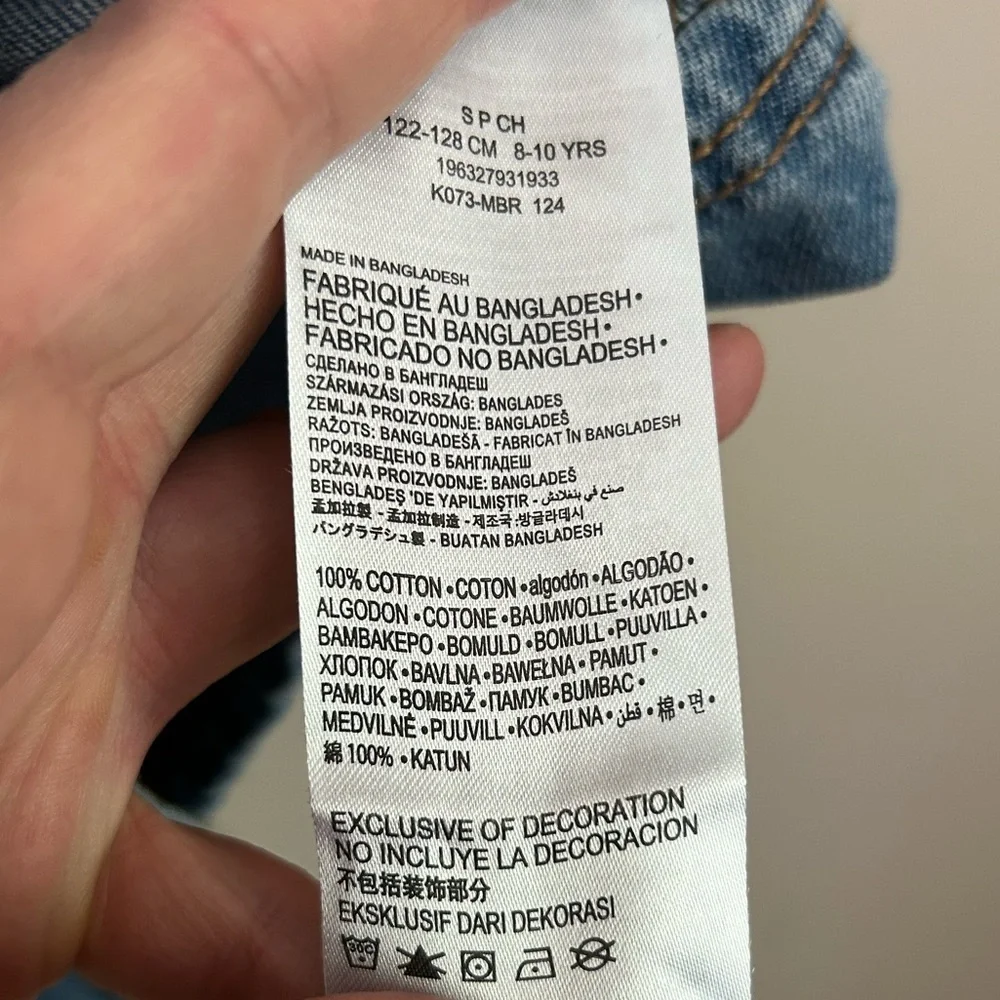 Levi's Denimc Dress Girls Size Small 8/10